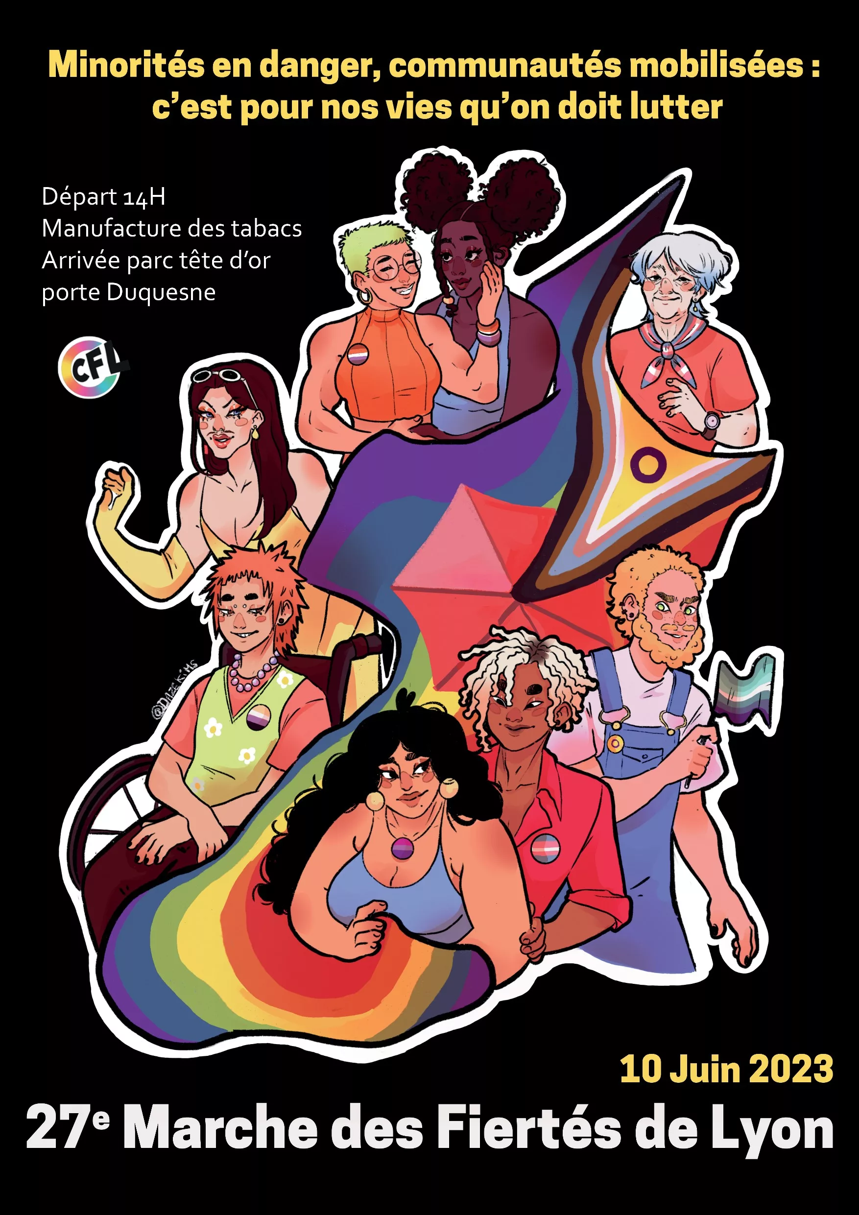 Marche des Fiertés 2023 - Collectif Fiertés en Lutte
